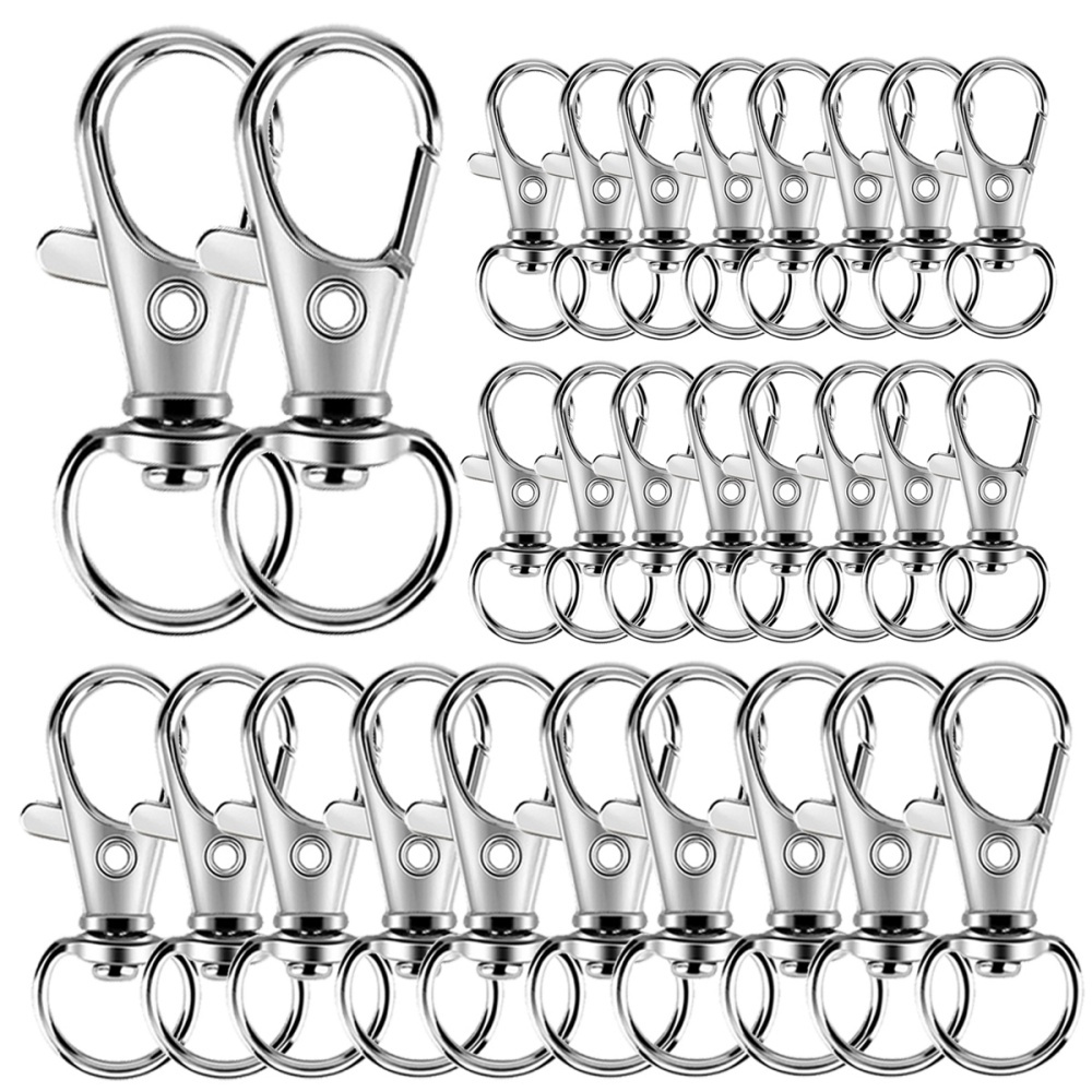 Jewelry Making Kit For Beginners - 25-200 Pezzi Moschettoni Girevoli in Metallo,