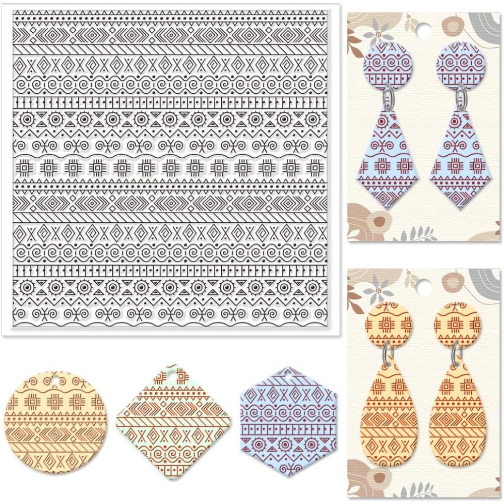 Jewelry Making In Clay - Timbro con struttura in silicone geometrico
