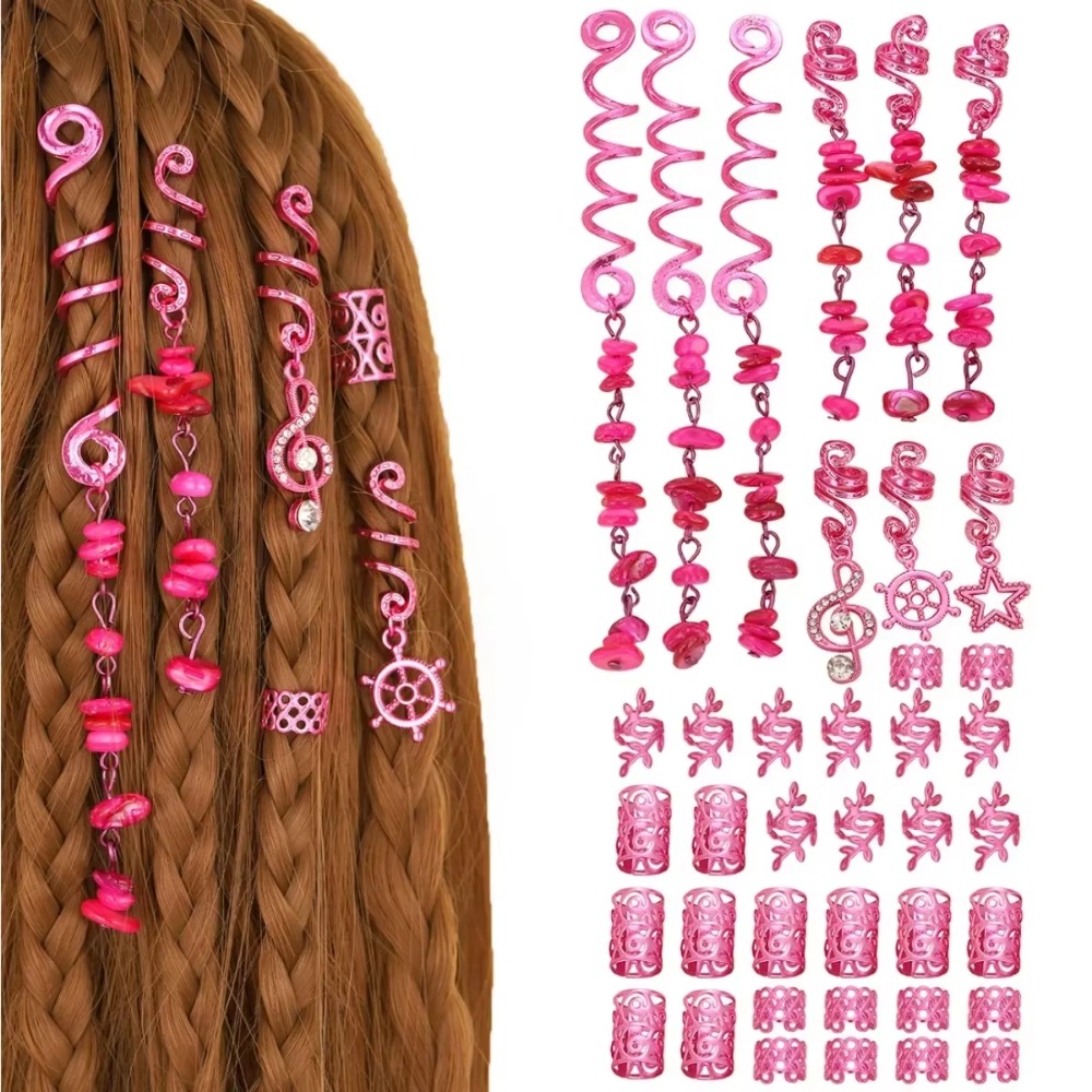 Crimp Bead Tube - 10 Pz Rosa Vichingo Spirale 3D