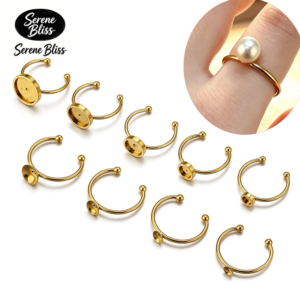 Jewelry Making Stones - 10 Pezzi Base per Cabochon Rotonda