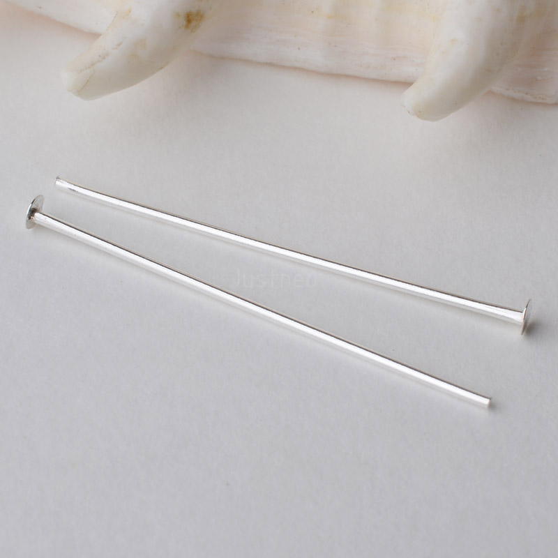 Jewelry Making Silver - Perni a testa piatta in argento