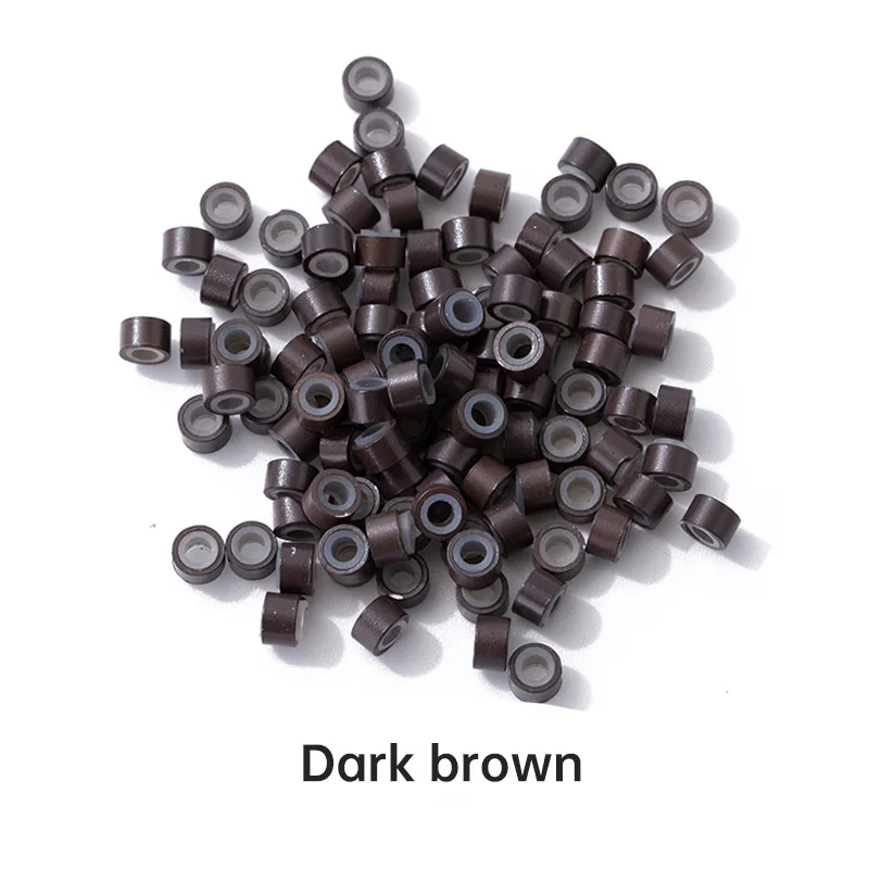 Crimp Bead Tube - 250 pezzi micro anelli rivestiti in