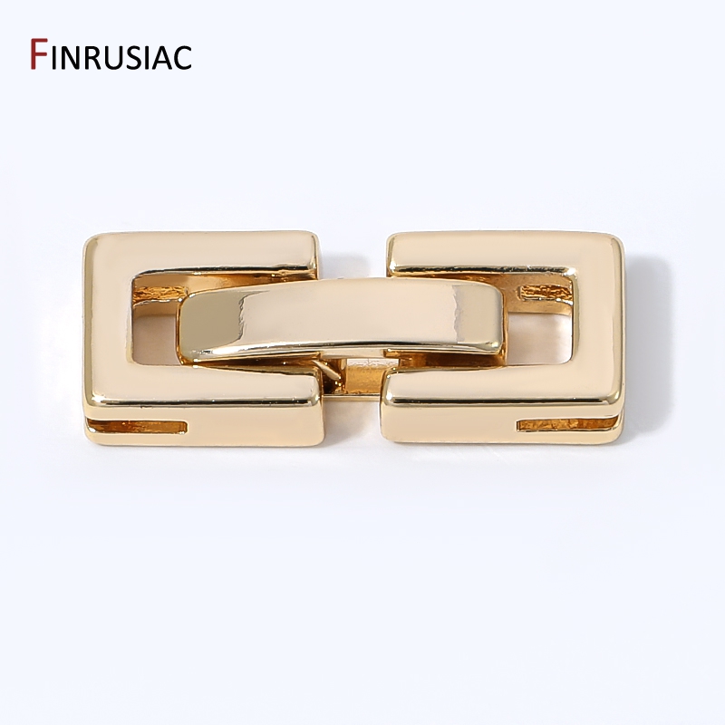 Jewelry Making Hobby - Connettori a Chiusura Rettangolare Placcati Oro