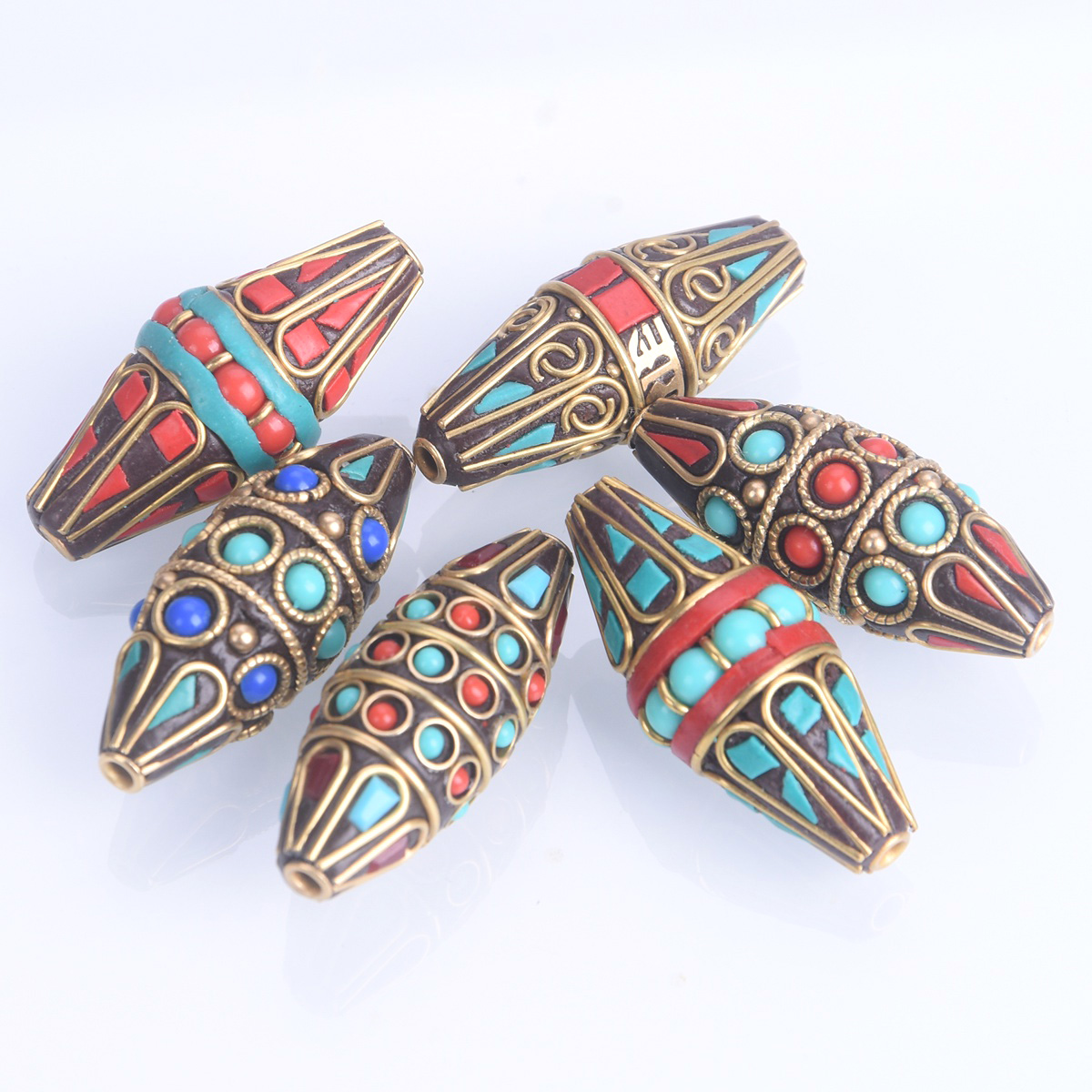 Jewelry Making In Clay - 1 pz Perline Artigianali Nepalesi Buddiste