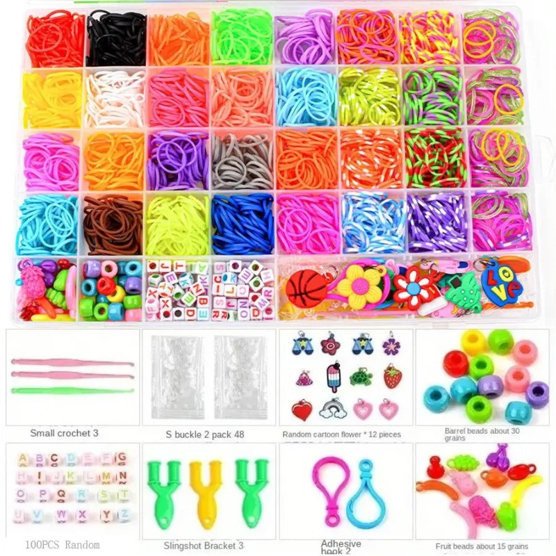 Jewelry Making Kit For Beginners - 4300+ pezzi di elastici colorati in
