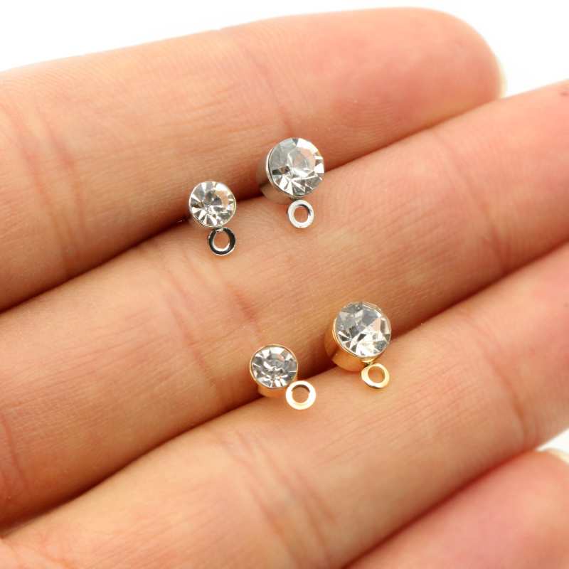 Jewelry Making Kit - 50 pz Orecchini Perni con Zircone