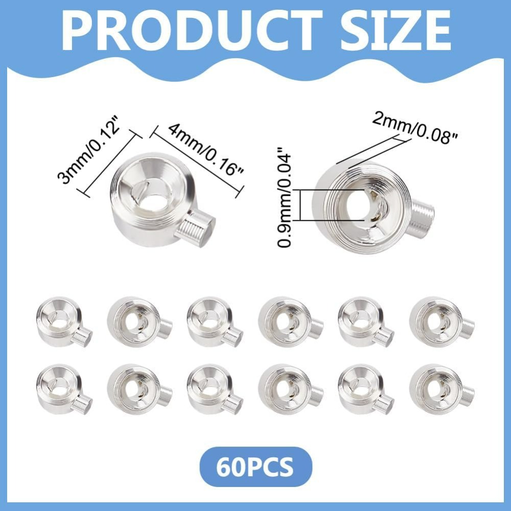 60 pezzi di perline a crimpare - Jewelry Making Silver recensione e prezzo