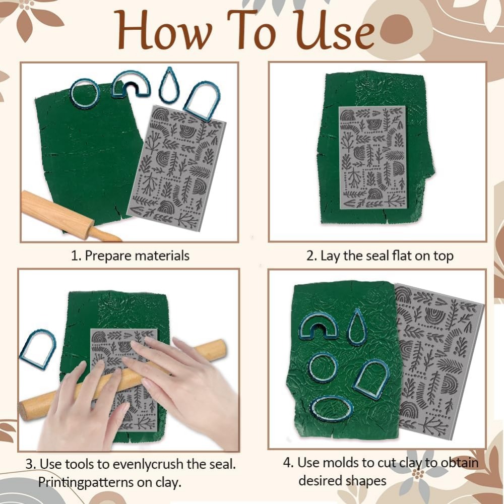 Foglie di texture in argilla p - Jewelry Making In Clay recensione e prezzo